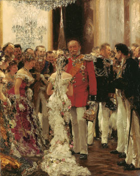 Adolph Menzel: Cercle am Hof Kaiser Wilhelms I., 1879