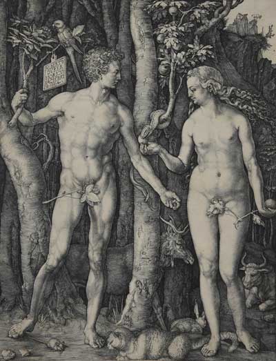 Albrecht Drer, Adam und Eva, 1504  Museum Otto Schfer / Jonas Taubenreuther