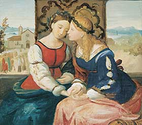 Johann Friedrich Overbeck: Italia und Germania, um 1840/50, Museum Georg Schfer, Schweinfurt