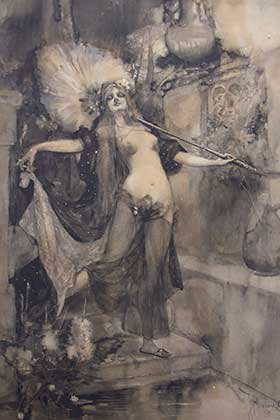 Ferdinand von Reznicek: Salome, Gouache/Papier, Museum Georg Schfer, Schweinfurt