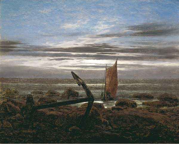 Das Bild ist ein Gemlde von Caspar David Friedrich. Es heit: Abend an der Ostsee.