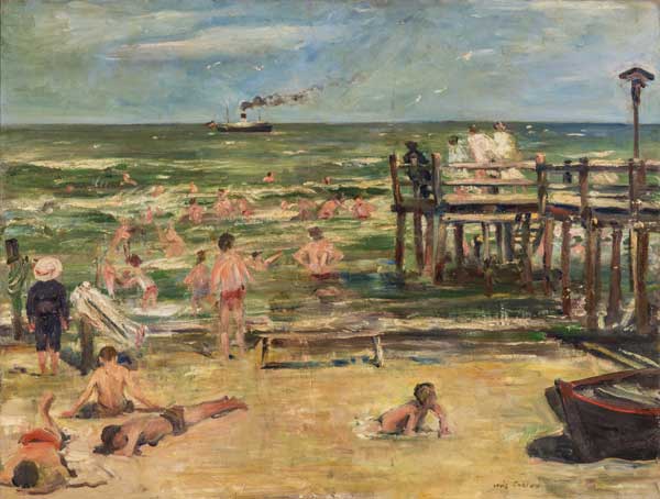 Das Bild ist ein Gemlde von Lovis Corinth. Es heit: Schwimmanstalt in Horst an der Ostsee.